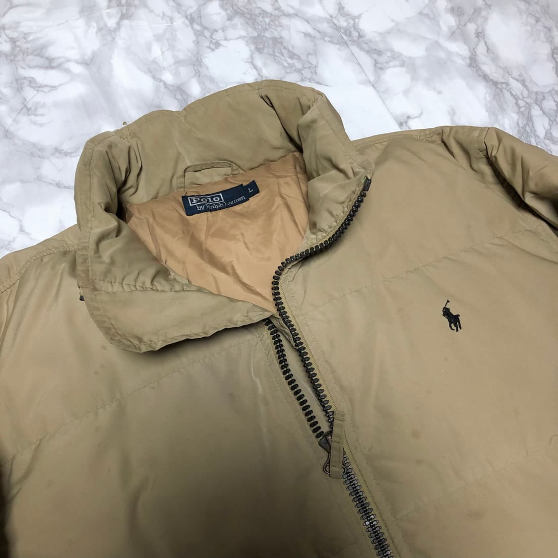 폴로 랄프로렌 푸퍼 패딩 자켓 베이지카멜 상품이미지3