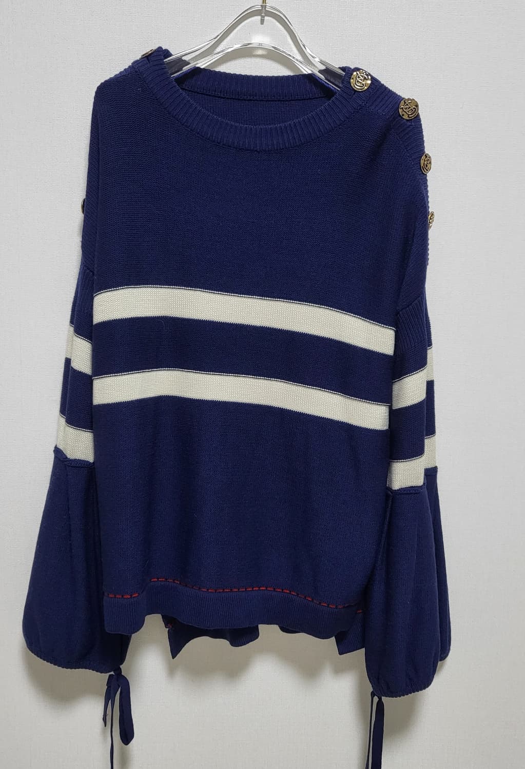 sonia Rykiel 스트라이프 니트 스웨터 네이비 one size 상품이미지3