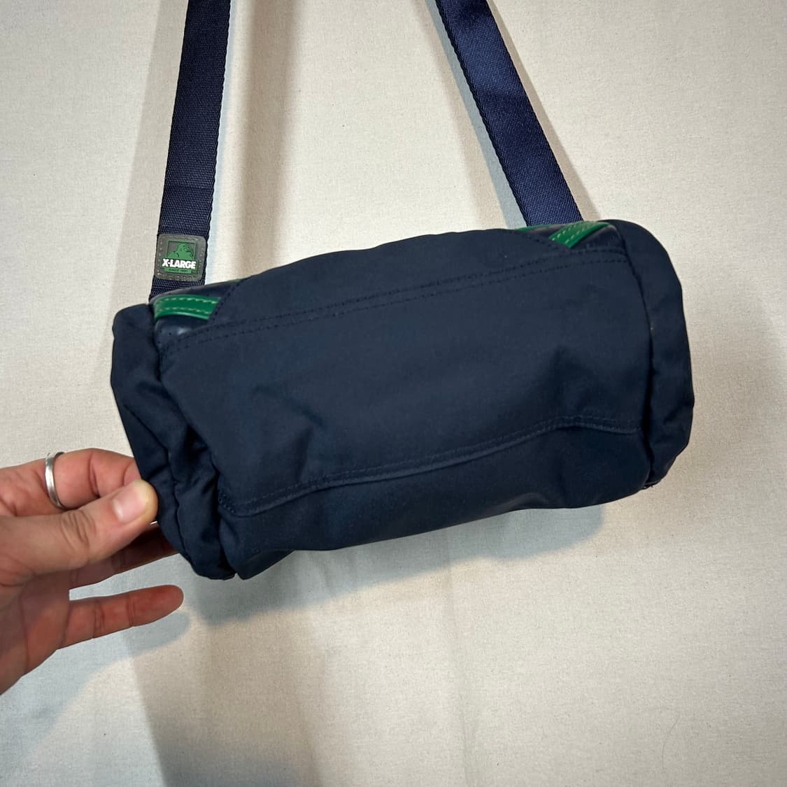XLARGE 엑스라지 네이비 그린 드럼 숄더백 2way 상품이미지6