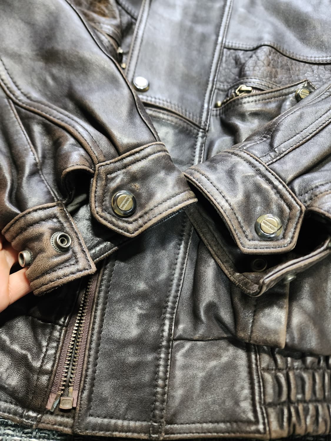 빈티지 브라운 양가죽 자켓 상품이미지3