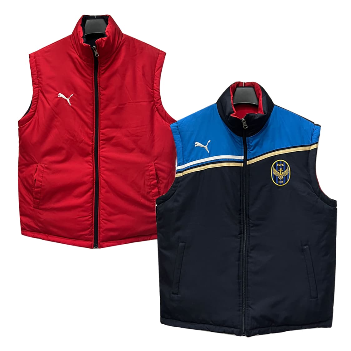 푸마 인천유나이티드 FC 빅로고 리버시블 패딩 베스트 조끼 XL 상품이미지1