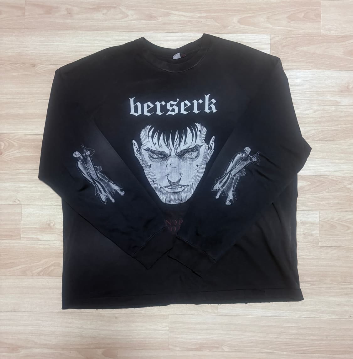 폴리테루 베르세르크 롱슬리브 001 데미지드 차콜 상품이미지1