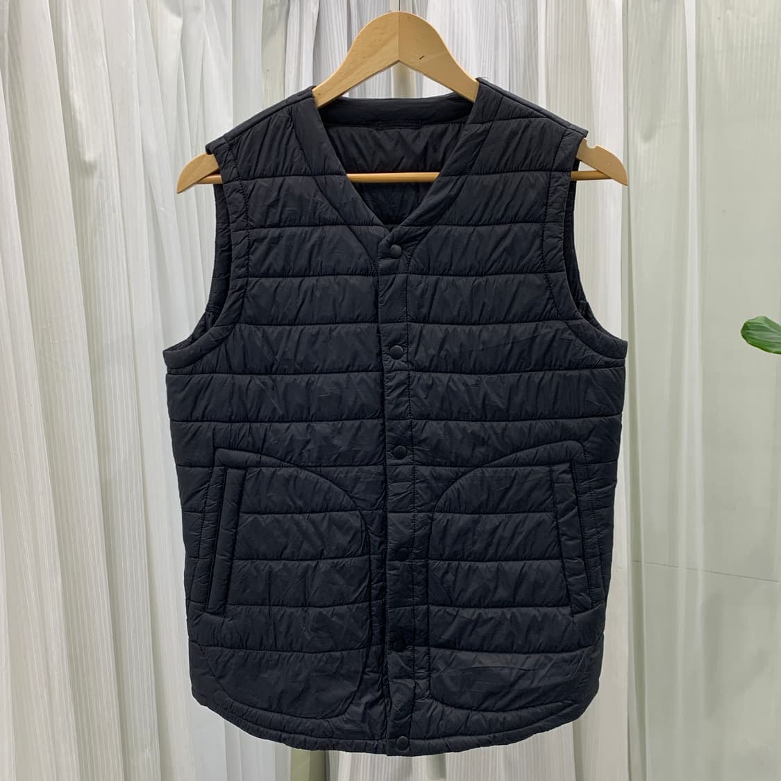 일본 빈티지 Navy 빅포켓 경량 패딩 베스트 1731 상품이미지1