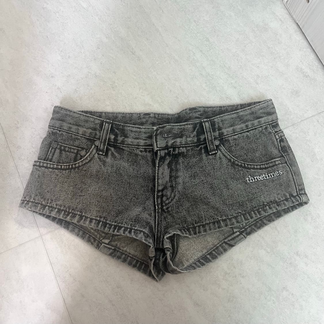 쓰리타임즈 렉시 데님 쇼츠 XS 상품이미지2