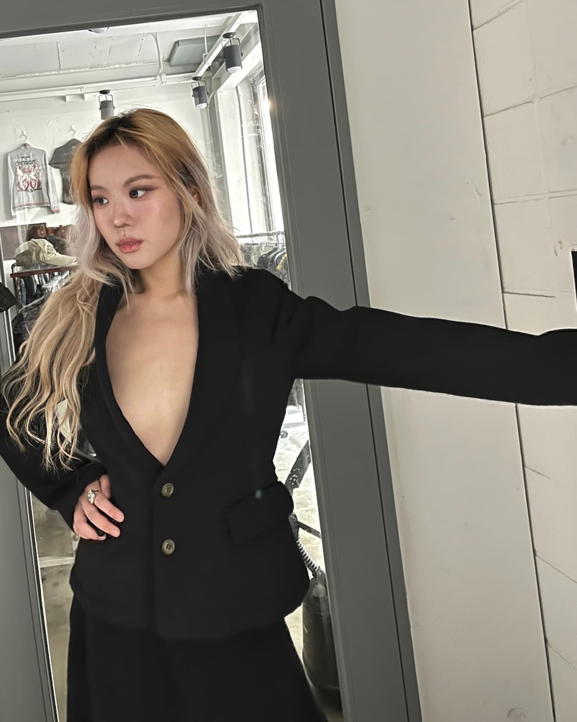 꼼데가르송 04‘s 아카이브 롱 라펠 블레이저 상품이미지7