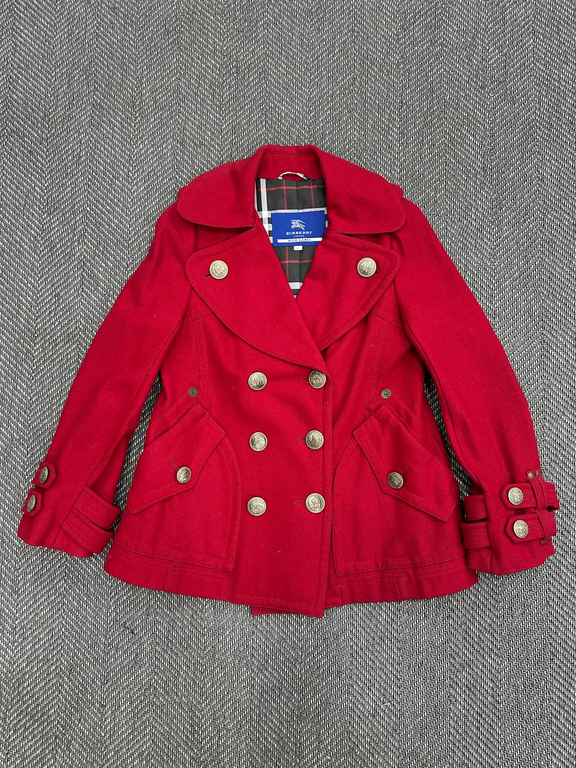 버버리 블루라벨 피코트 레드 상품이미지1