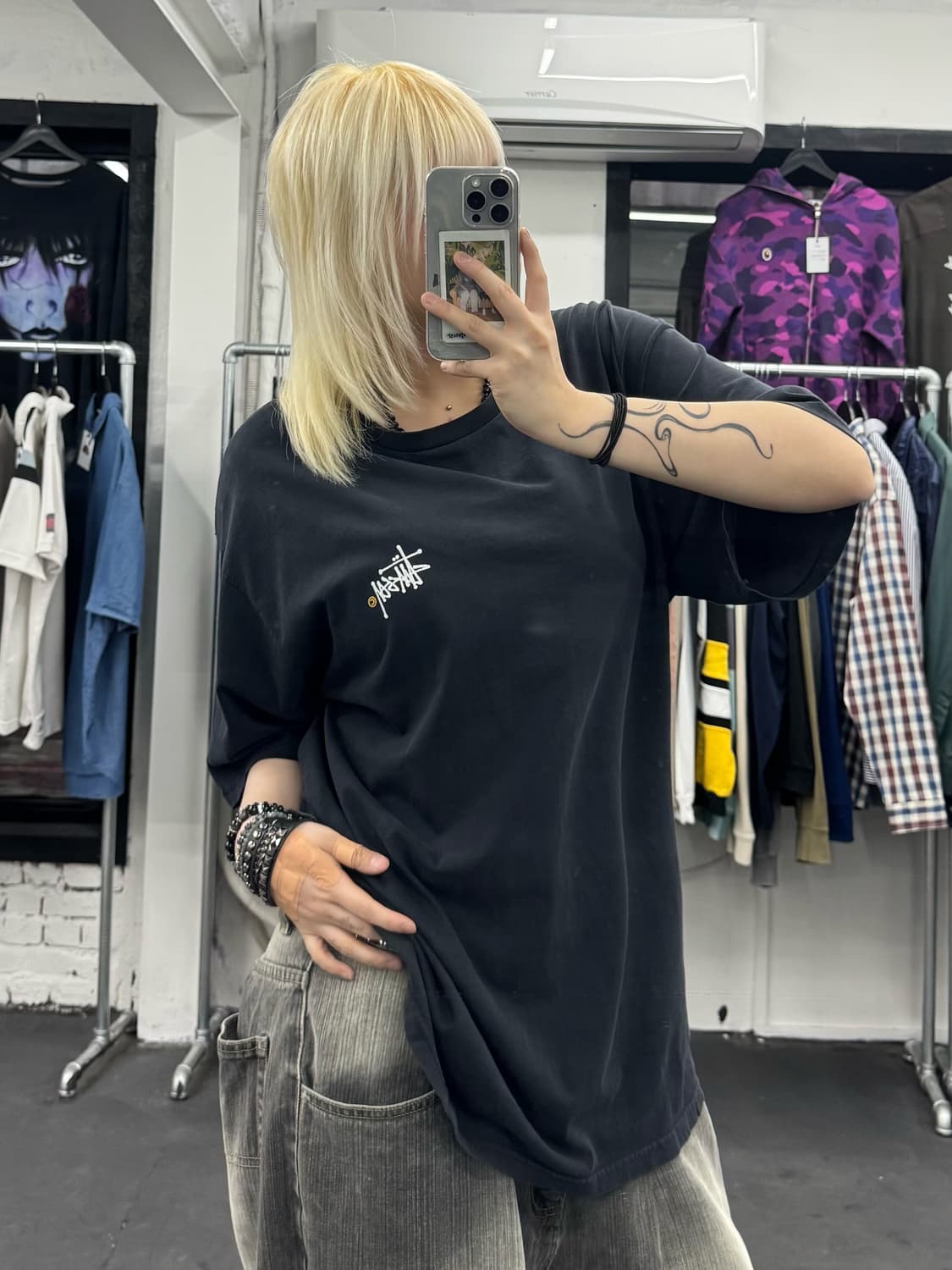 스투시 베이직 로고 티셔츠 상품이미지3