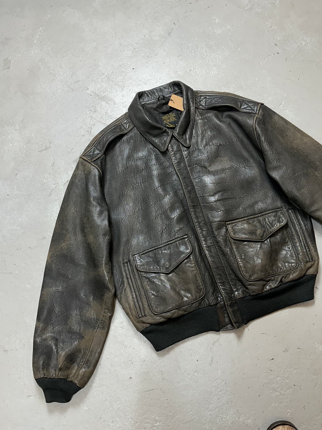 90’s OG 아비렉스 A2 레더 자켓 봄버 자켓 상품이미지5