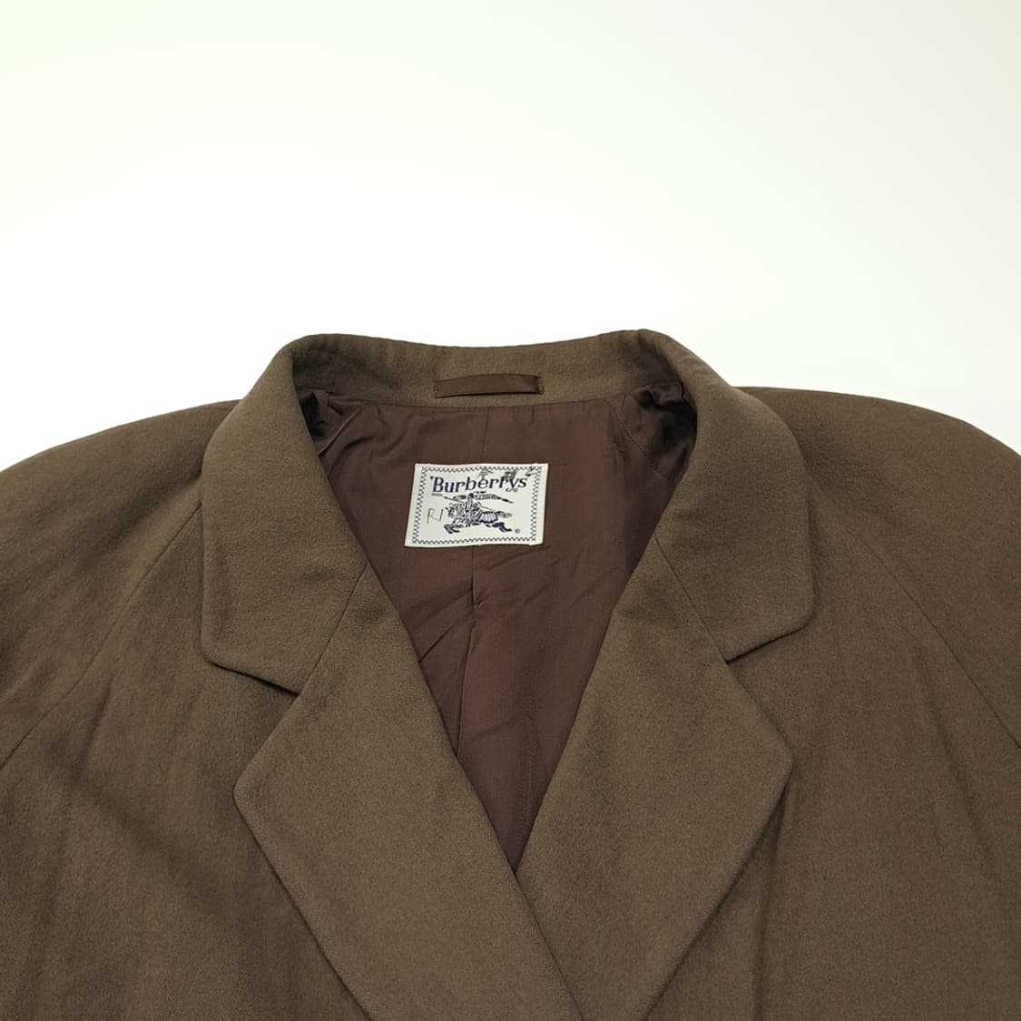 CN994W XL 버버리 빈티지브라운 오버핏 울코트 상품이미지2