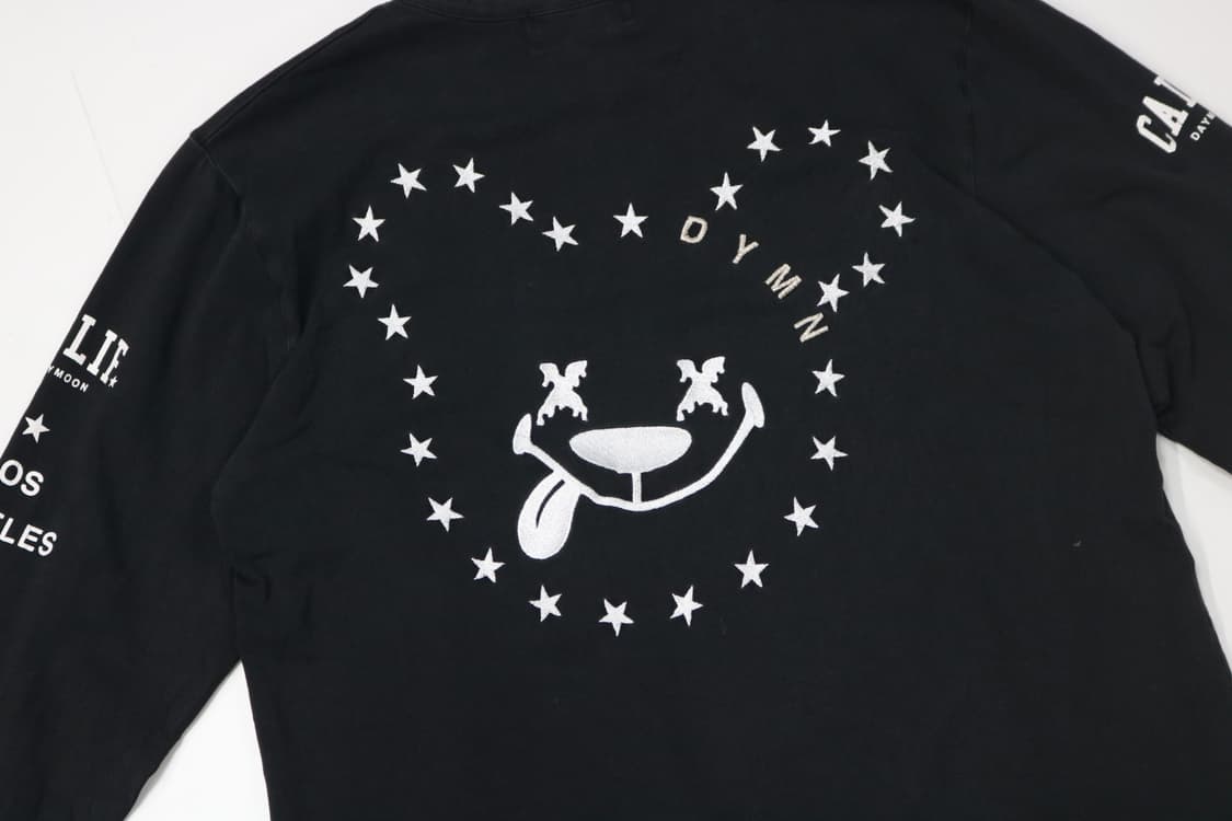 데이문 그래픽 자수 블랙 롱 슬리브 티셔츠 (L) 상품이미지7