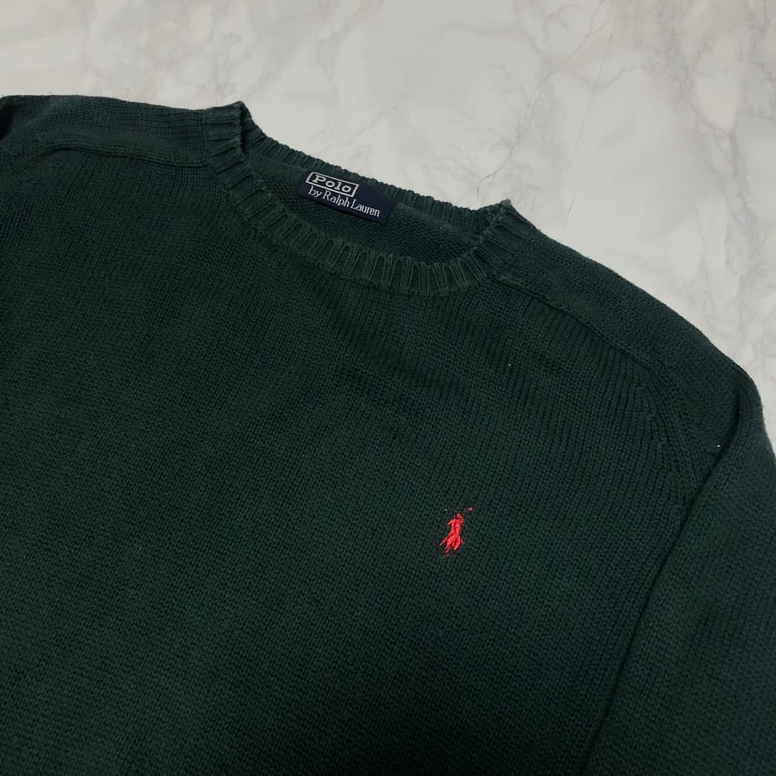 폴로 랄프로렌 니트 딥그린 라운드넥 상품이미지2