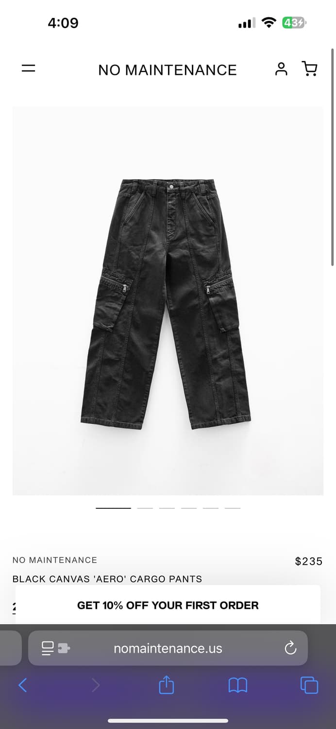 No maintenance 캔버스 카고팬츠  상품이미지2