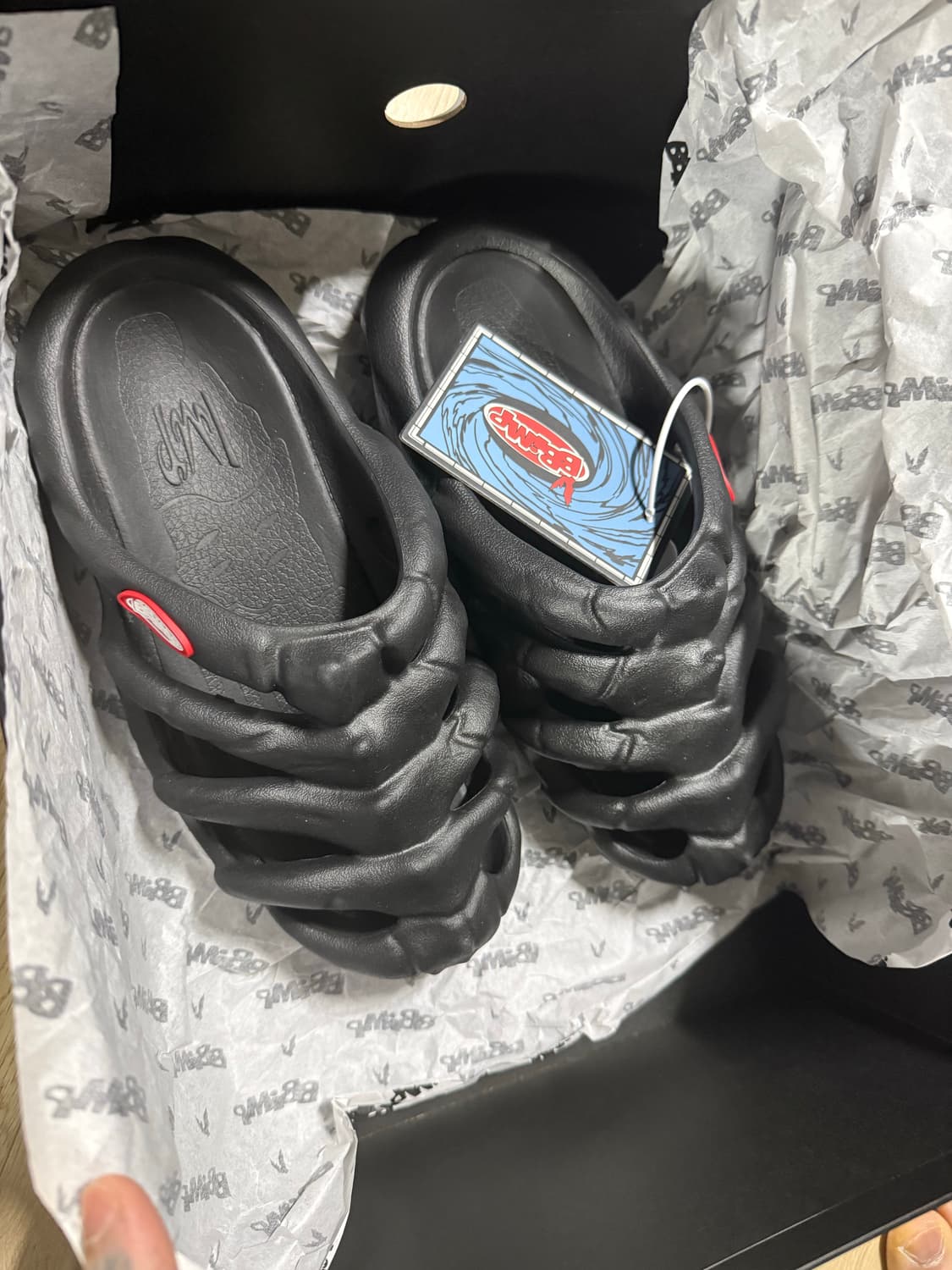 BBIMP 클로즈드 토 슬리퍼 블랙 남녀공용 상품이미지6