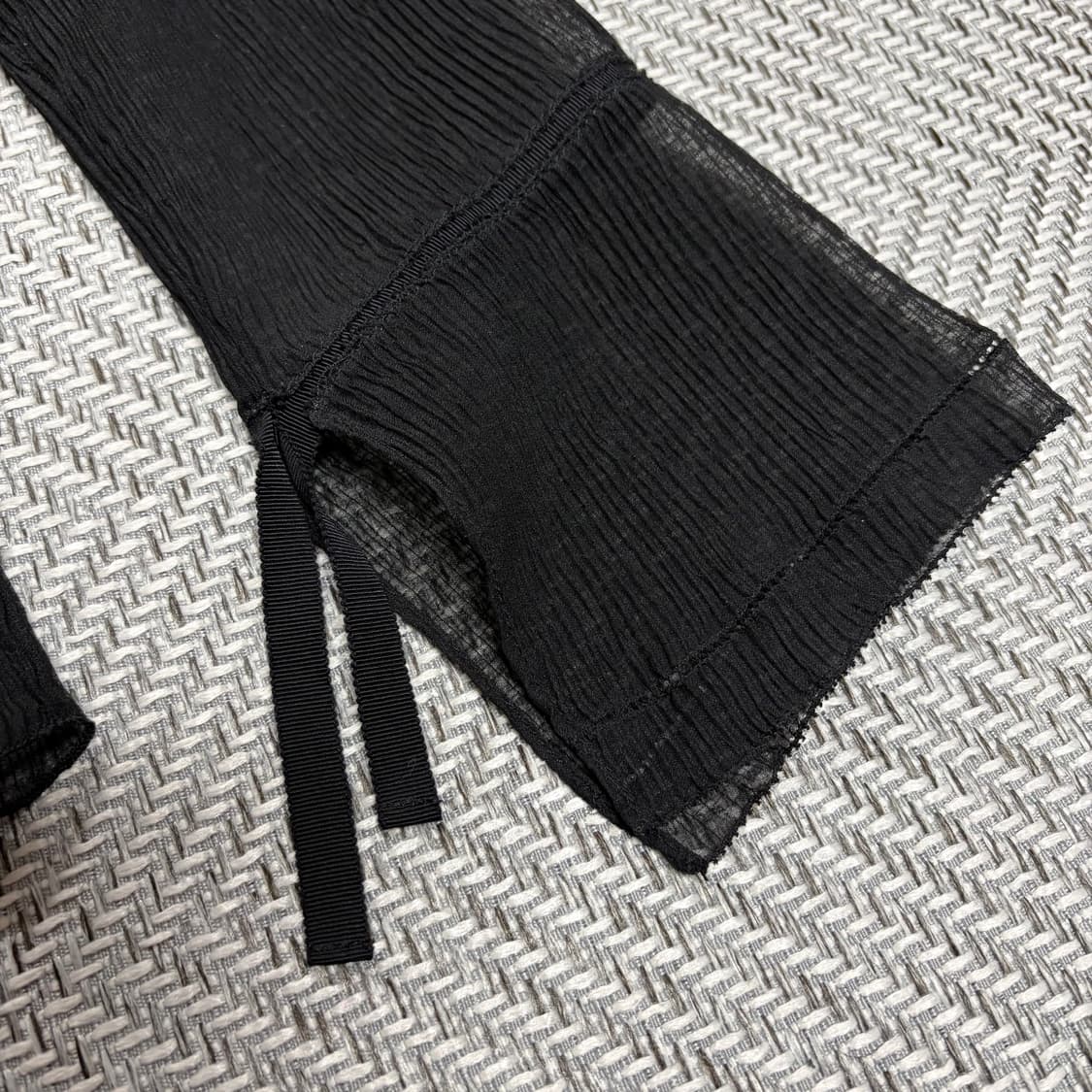 (F)타임 블랙 시스루 블라우스 상품이미지3