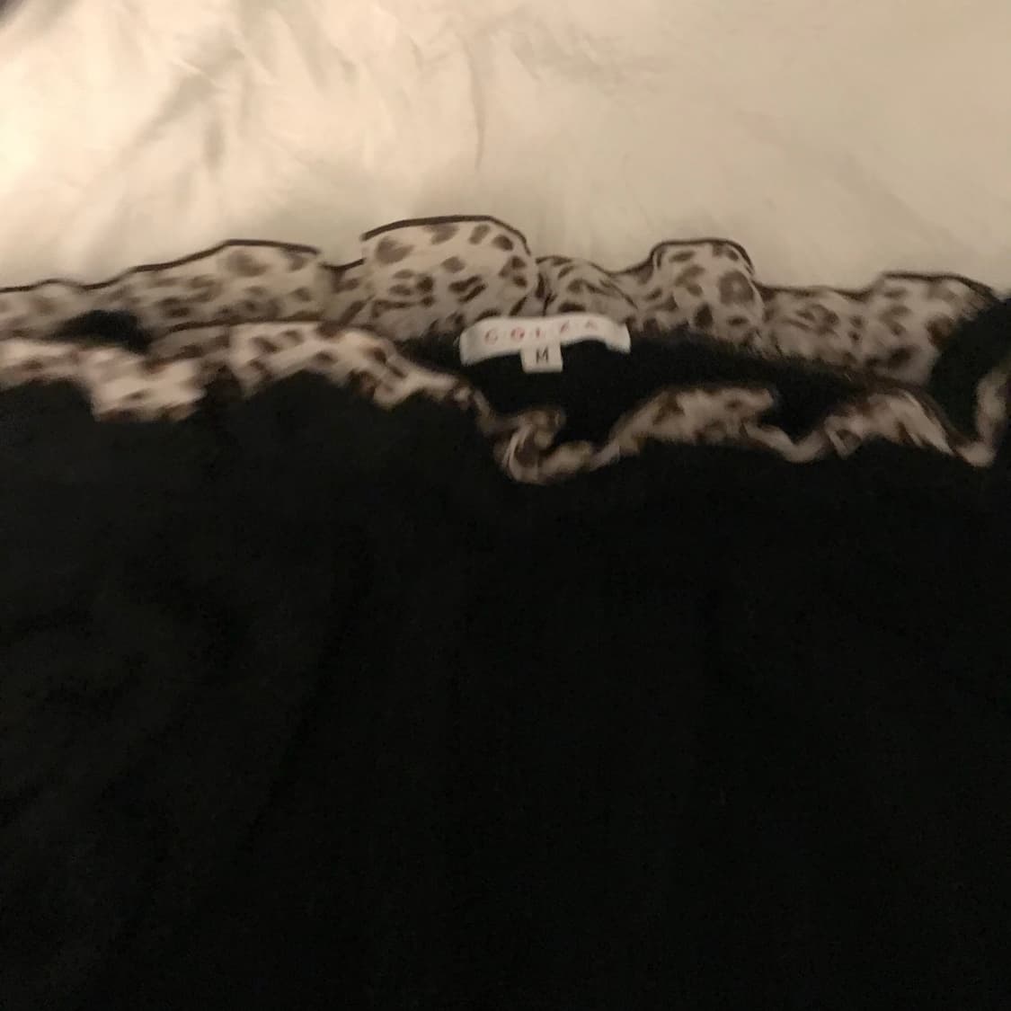 Colza 콜자 오네갸루 레오파드 레이어드 양털 니트 상품이미지4