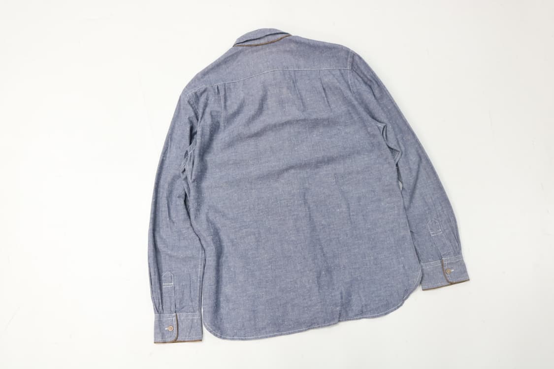 KANSAI JEANS 칸사이진즈 빈티지 블루 샴브레이 워크 셔츠 상품이미지6