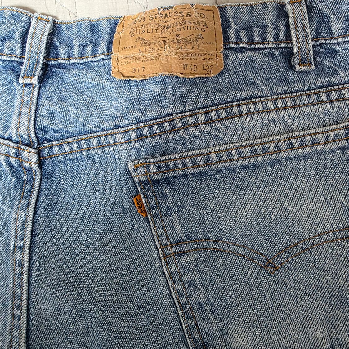 [40X32] 80s 빈티지 리바이스 517 부츠컷 데님 연청5 오렌지탭 상품이미지6
