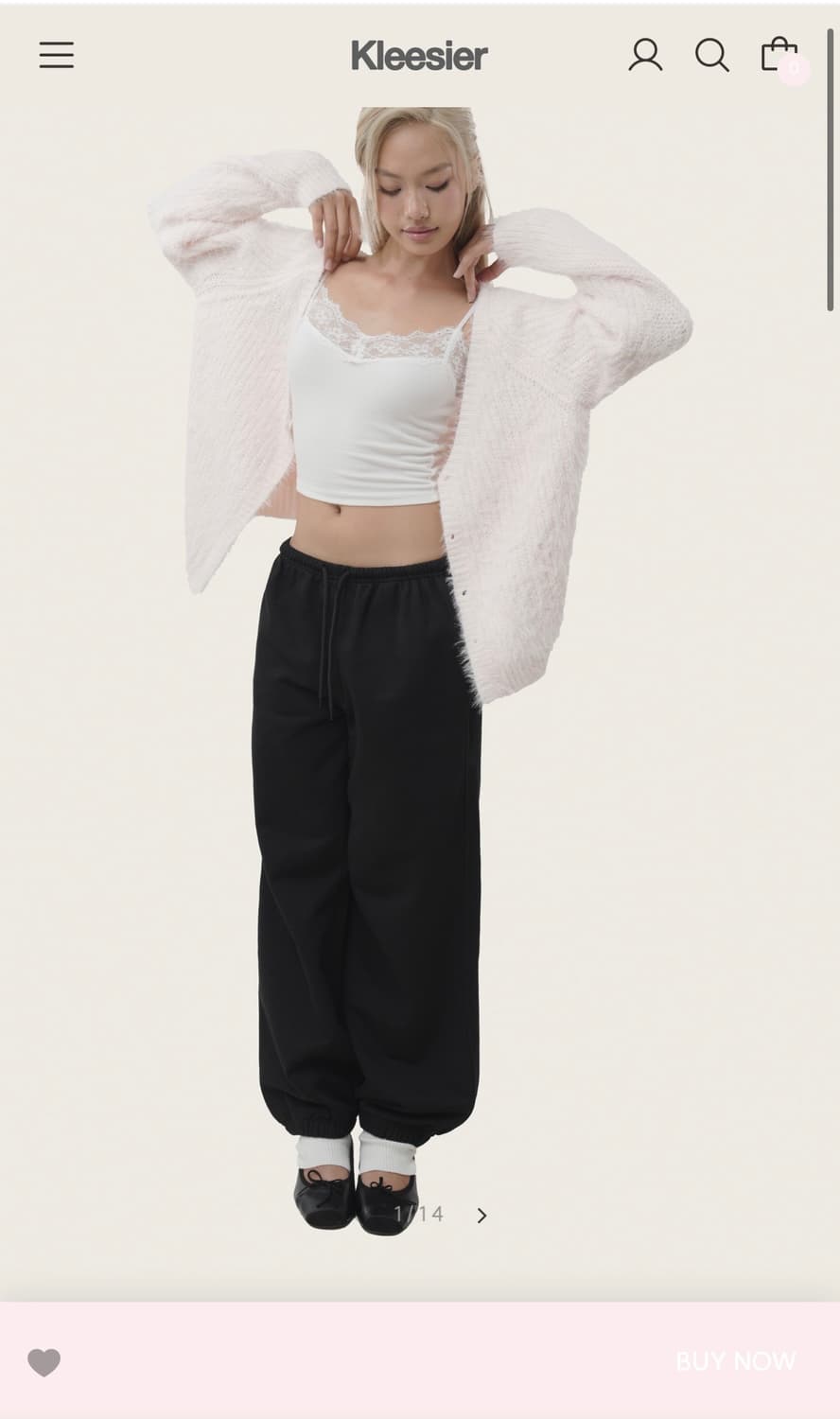 클리시어 슈가플럼 가디건 핑크 상품이미지1