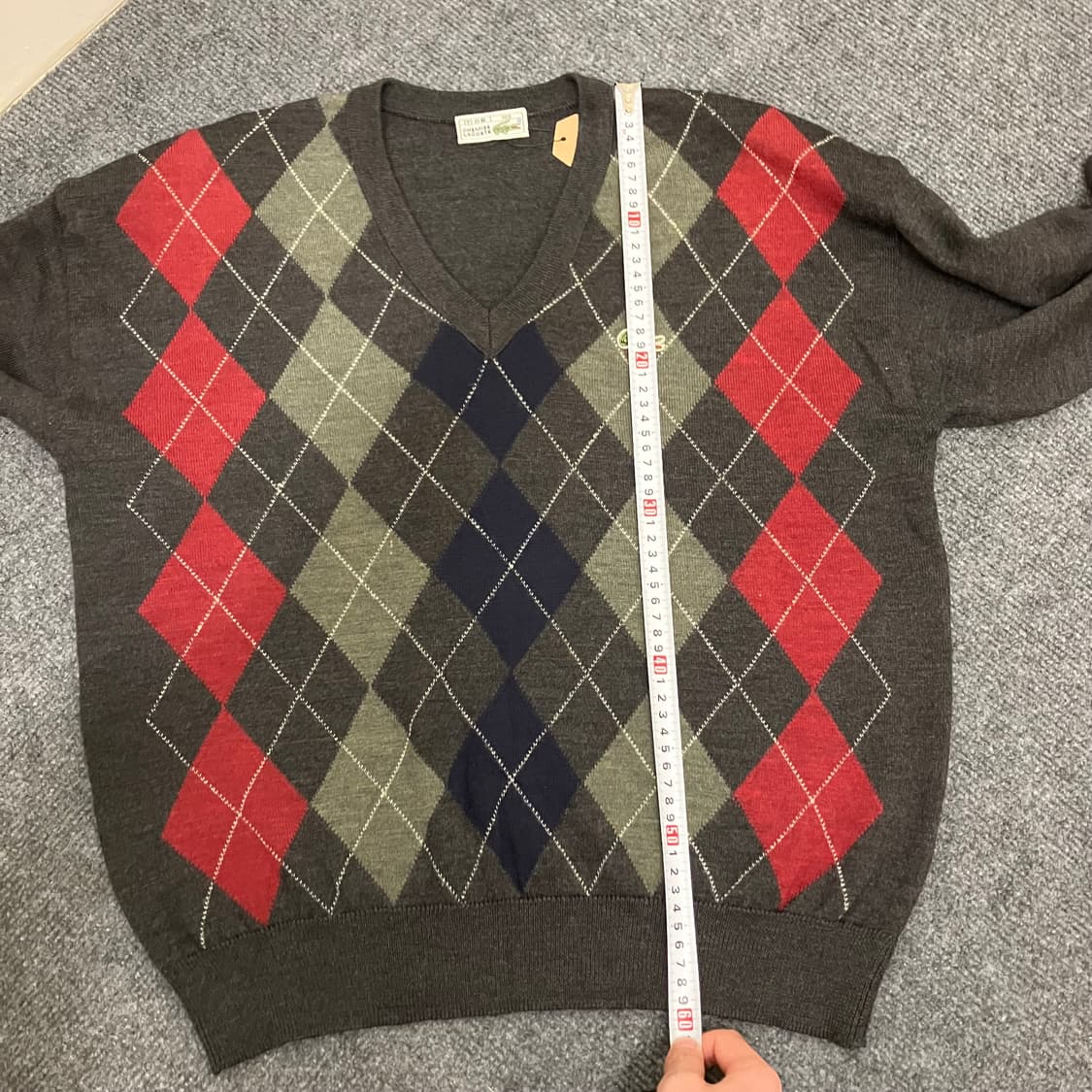 N27 라코스테 아가일 브이넥 니트 상품이미지7