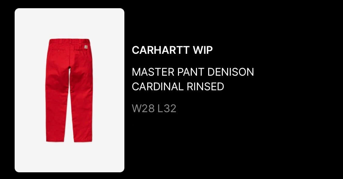 칼하트 WIP 팬츠 상품이미지2