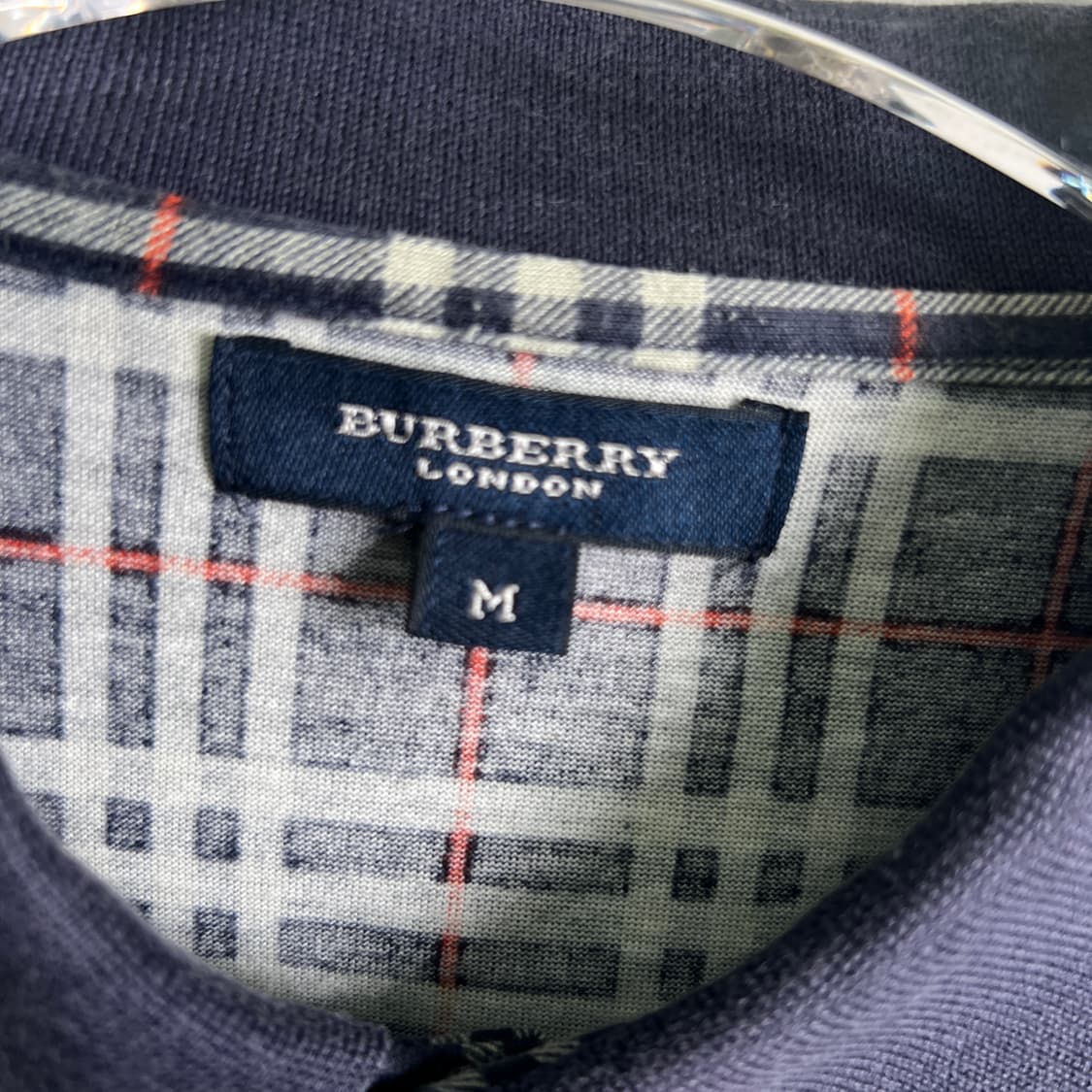 버버리 빈티지 노바 체크 반팔 폴로 셔츠 M 상품이미지3