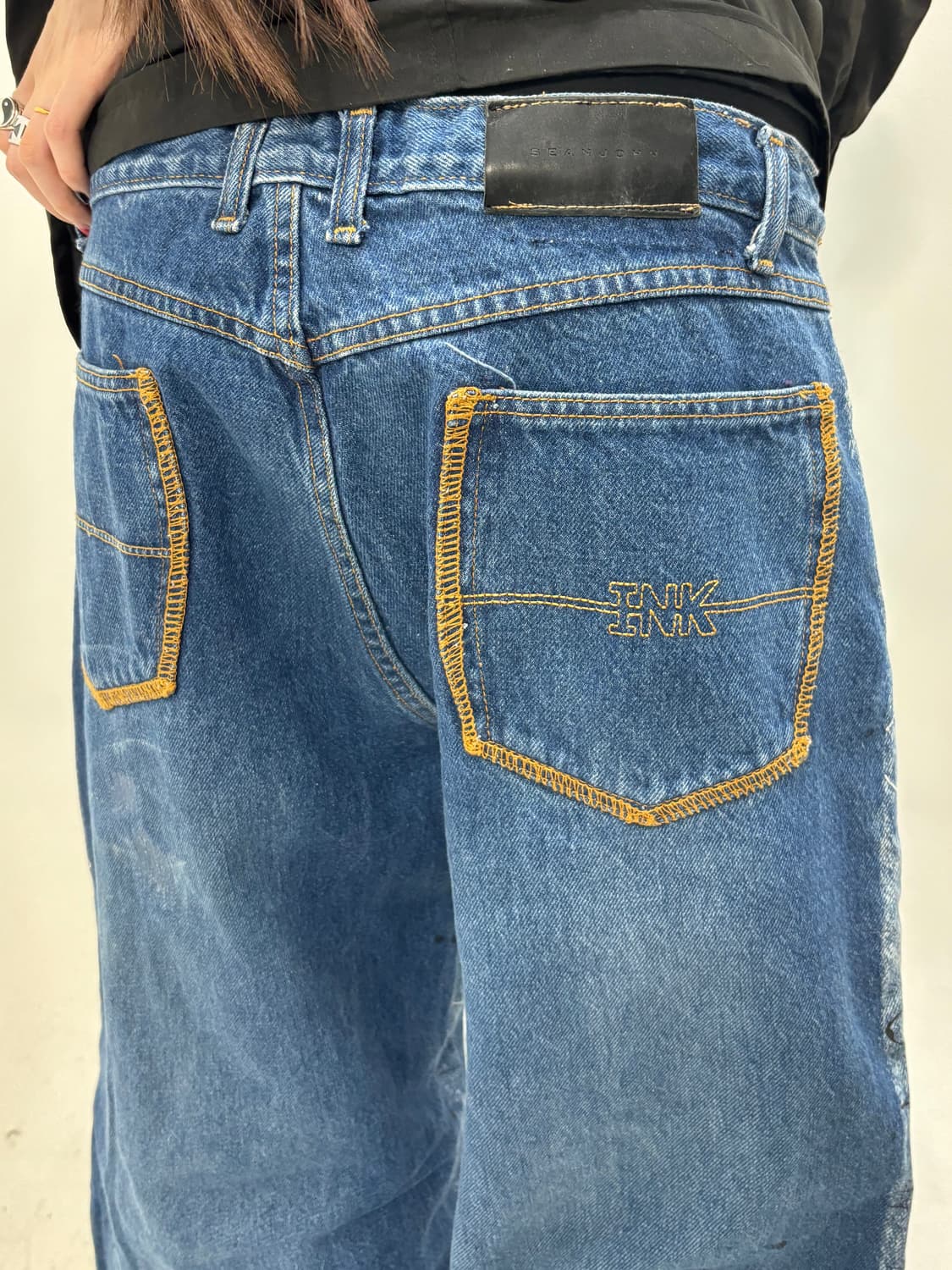 90s 울트스쿨 페인팅데님 팬츠 상품이미지1