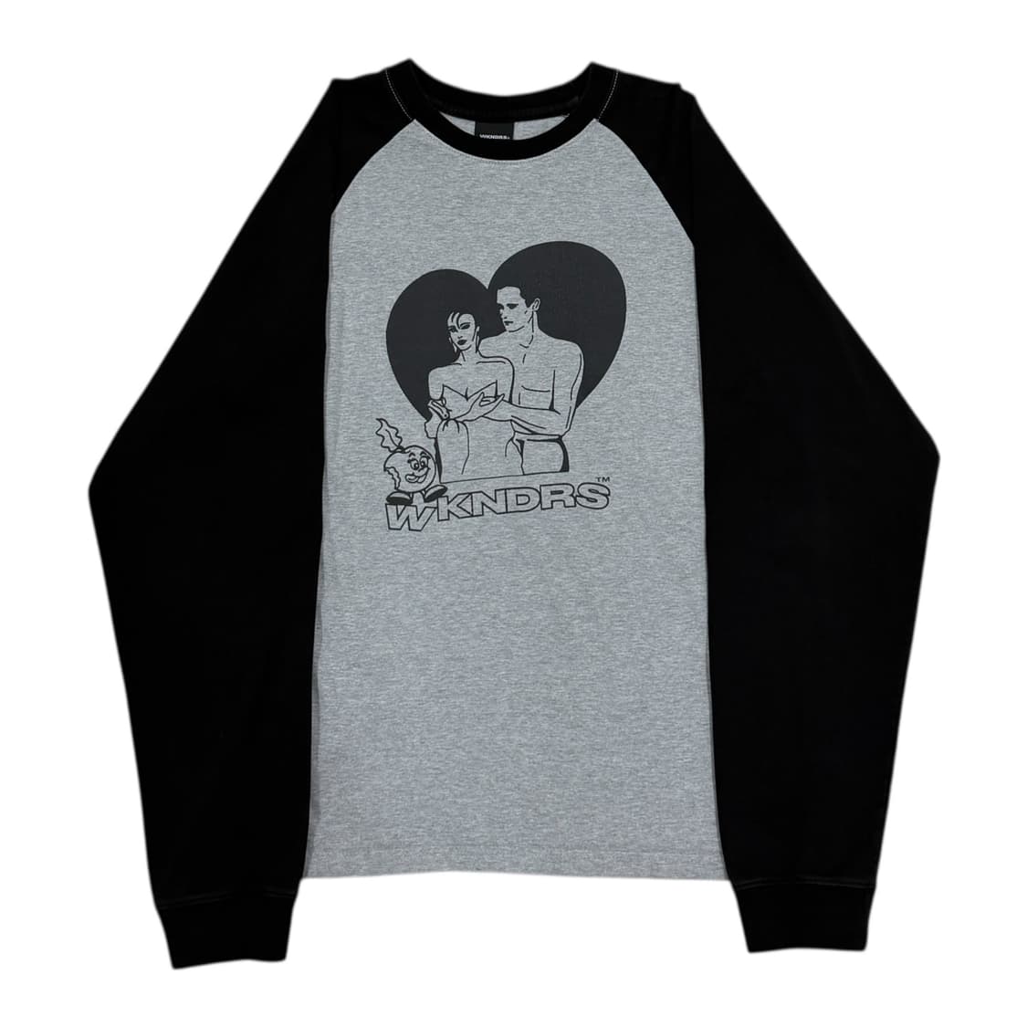 위캔더스 아담 이브 롱슬리브 티셔츠 그레이 블랙 M 상품이미지1