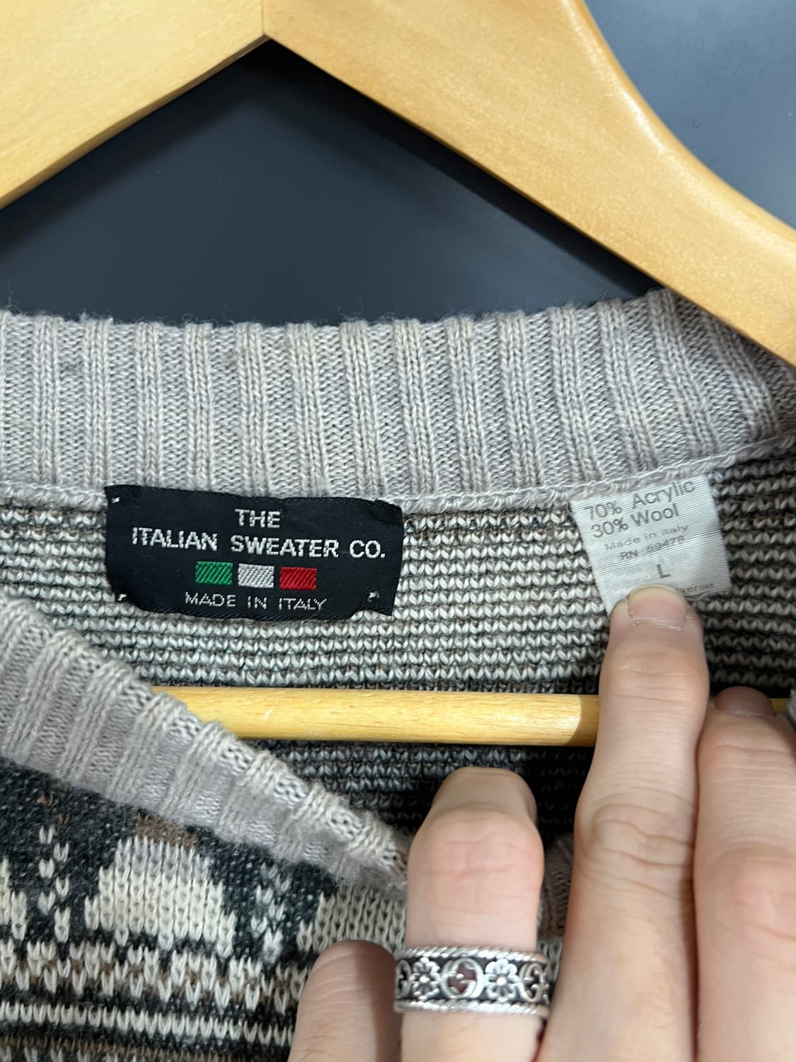 The ITALIAN Vitage 빈티지 패턴 울 니트 상품이미지4