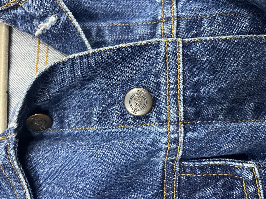 [95-100] 하드락 카페 요코하마 데님청자켓 S 상품이미지3