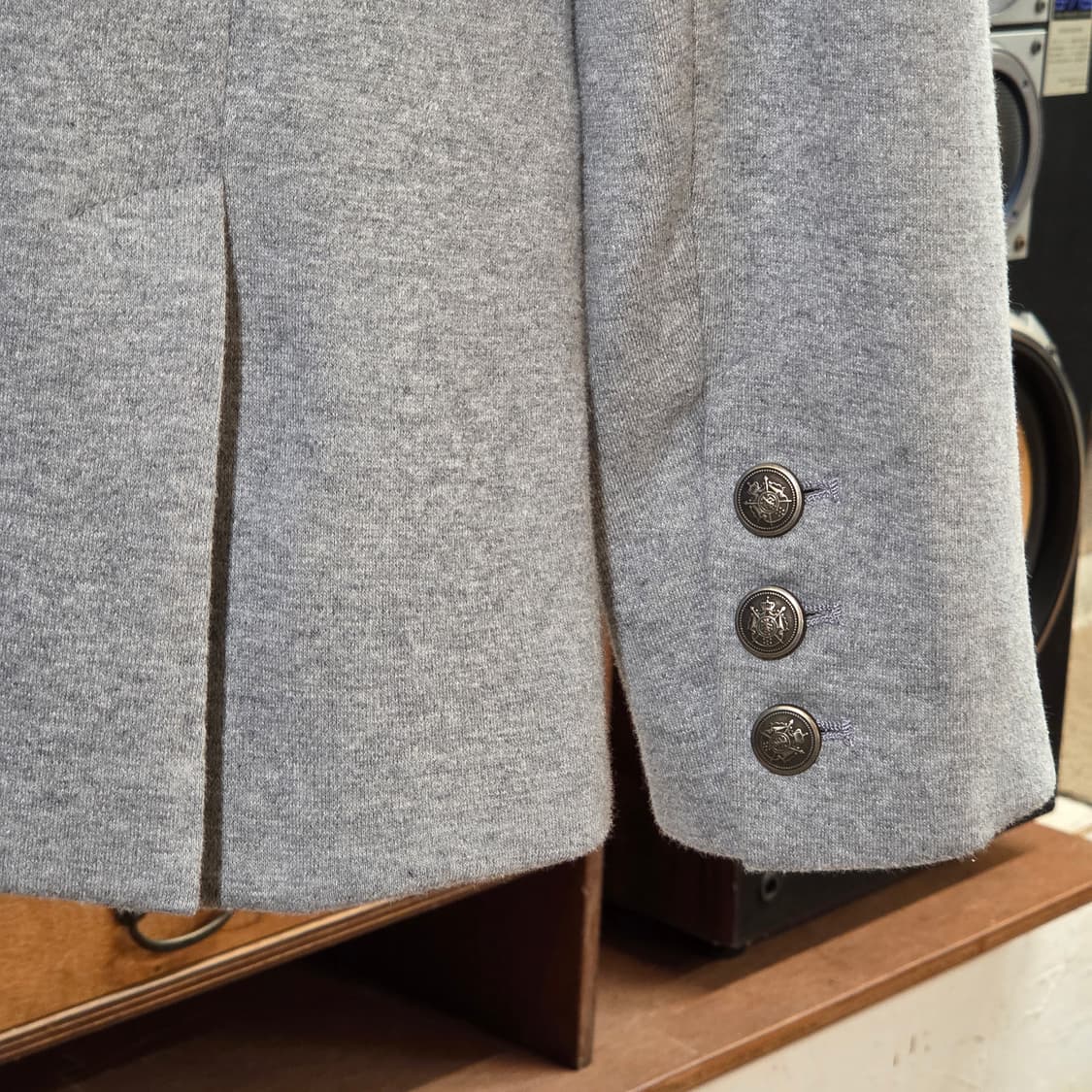 JPN 스컬 안감 그레이 코튼 원버튼 블레이저 상품이미지6