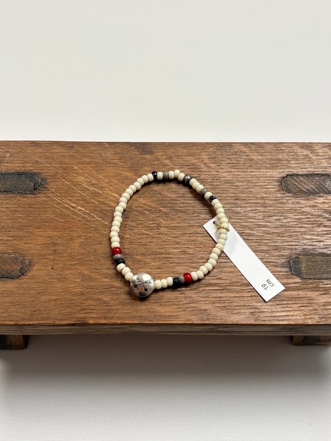 SILVER925 CONCHO & BEAS BRACELET (화이트) 상품이미지2
