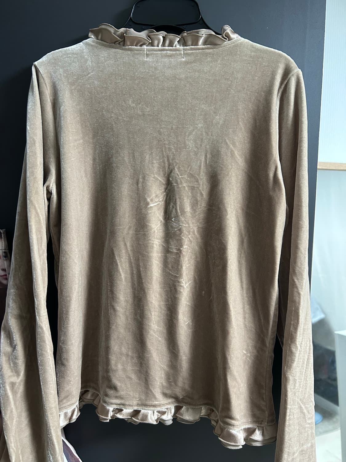 빈티지 벨벳 프릴 가디건  상품이미지4