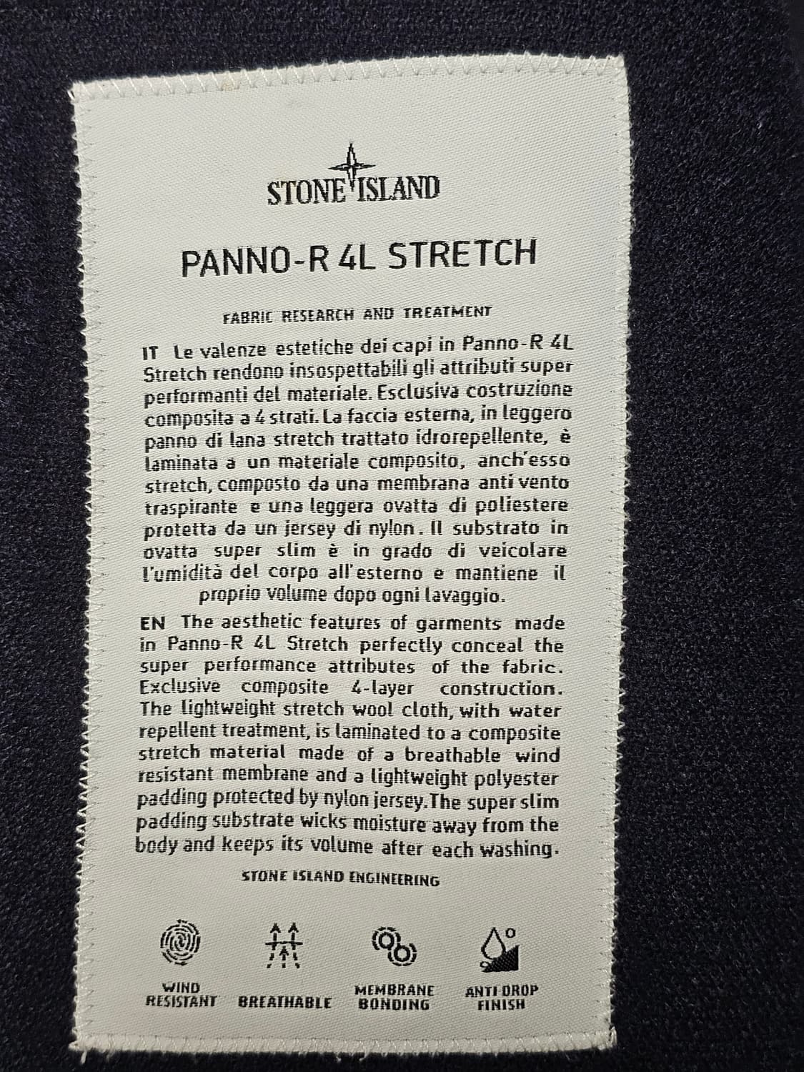 스톤아일랜드 PANNO-R 4L STRETCH 자켓 상품이미지7