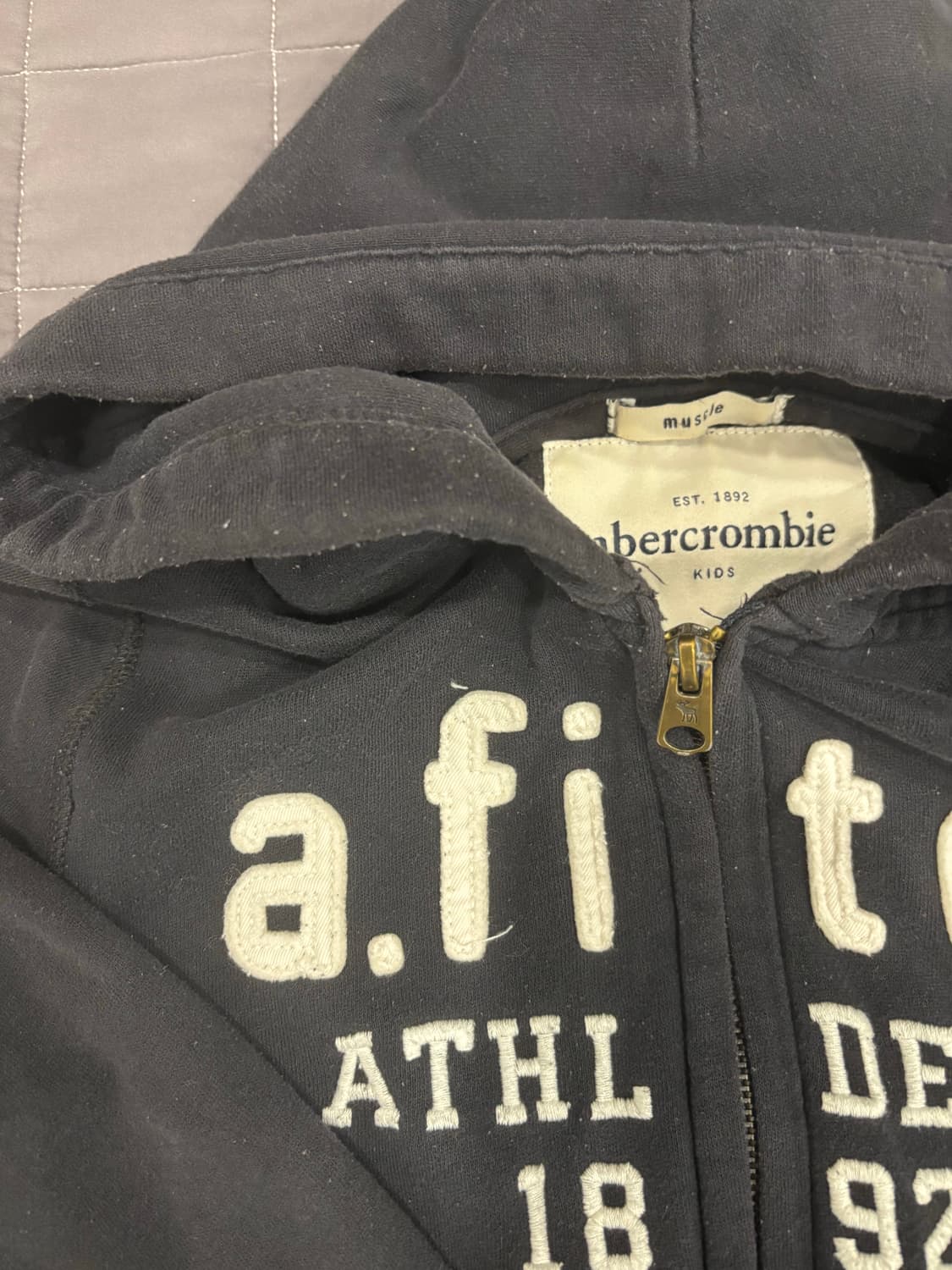 아베크롬비 후드집업 네이비  상품이미지3