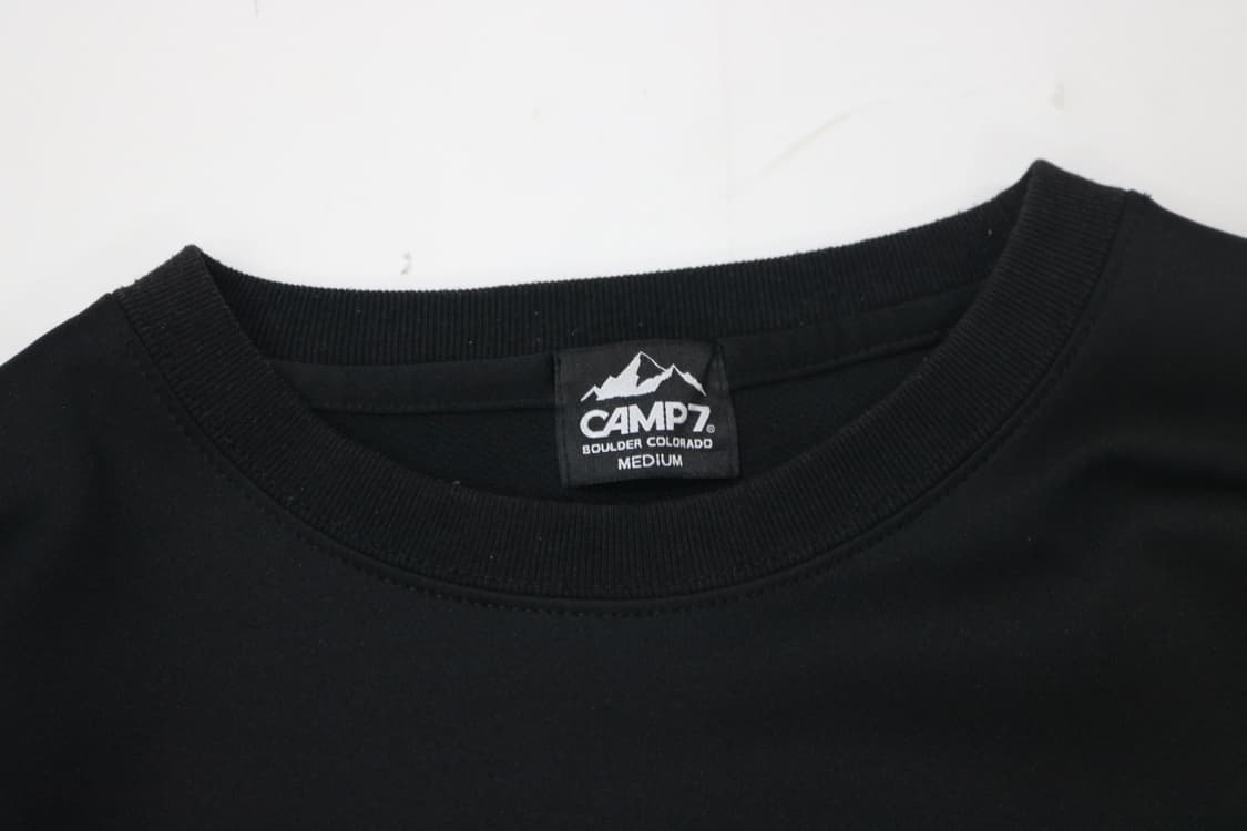 CAMP7 캠프세븐 백로고 엠보싱 기능성 블랙 롱 슬리브 (M) 상품이미지7