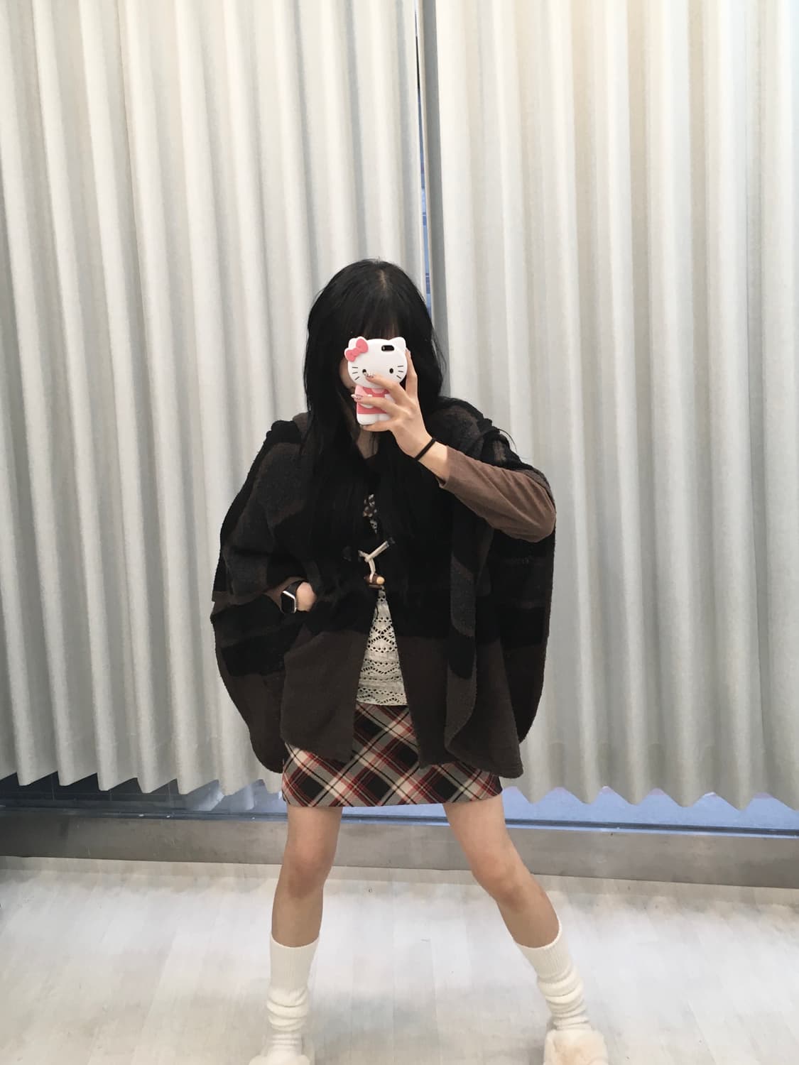 빈티지 토글 판초 후드케이프 상품이미지7