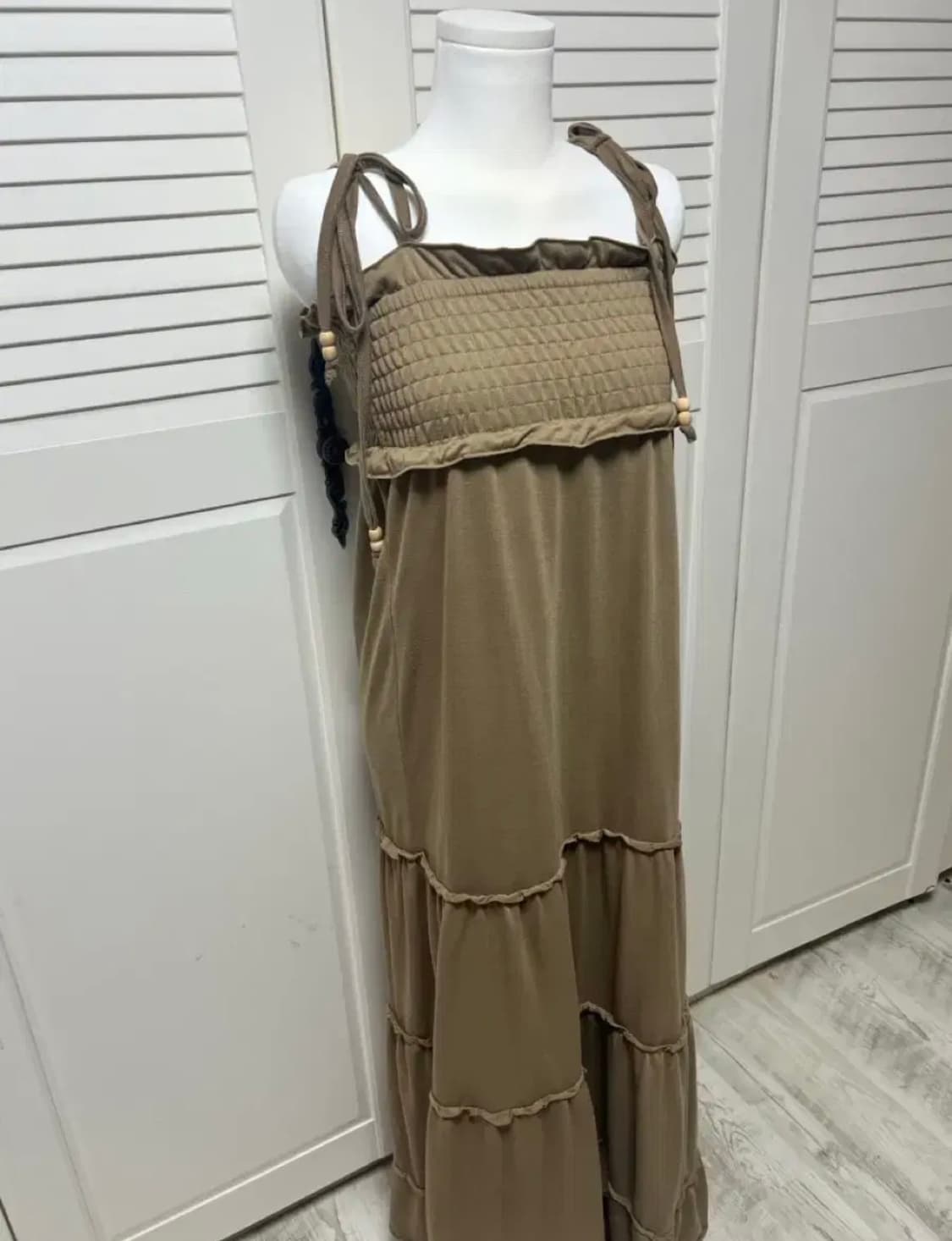 카키 롱원피스 빈티지 모리걸 상품이미지3