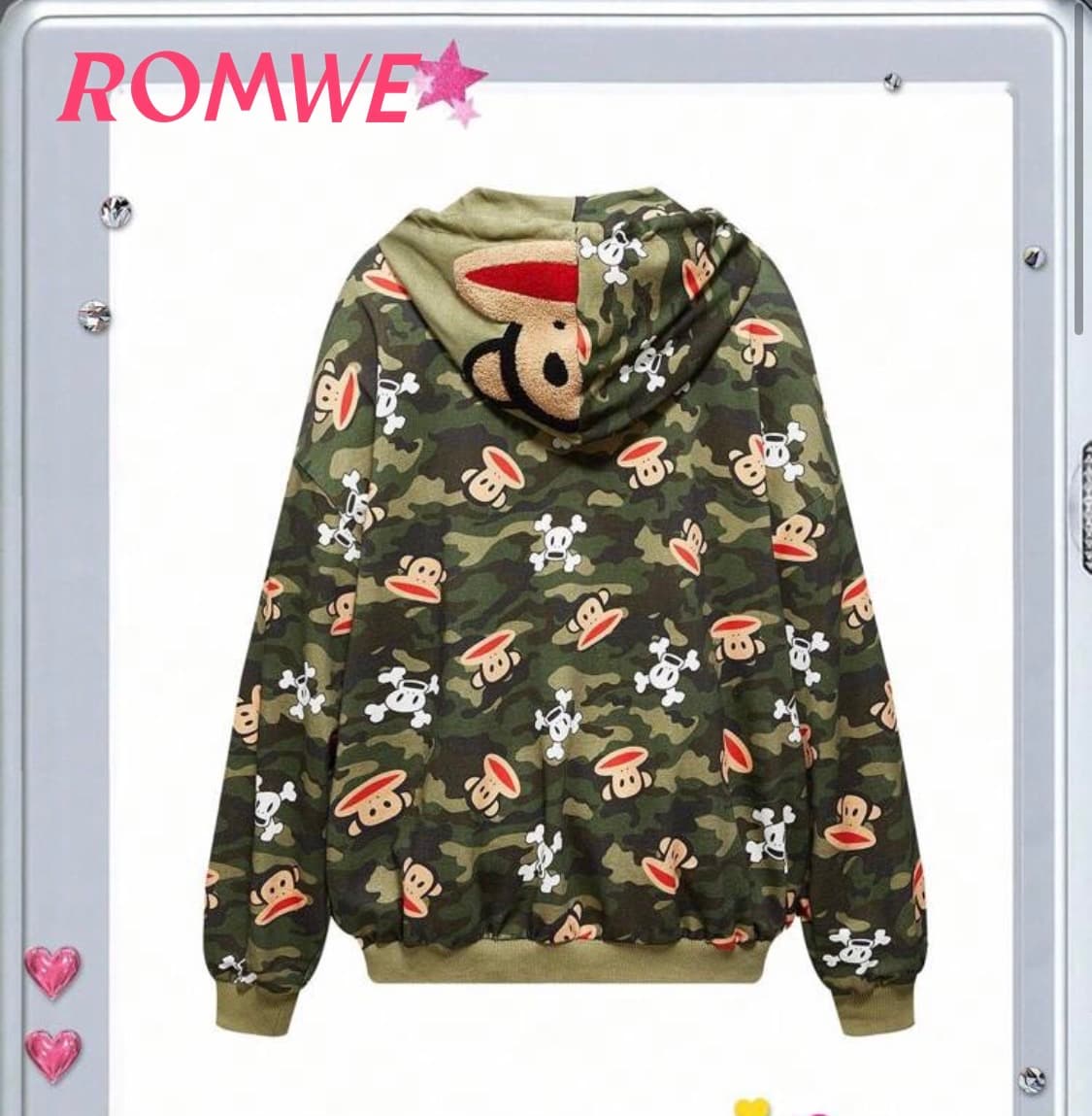 폴프랭크 쉬인 ROMWE 후드티 S 상품이미지1