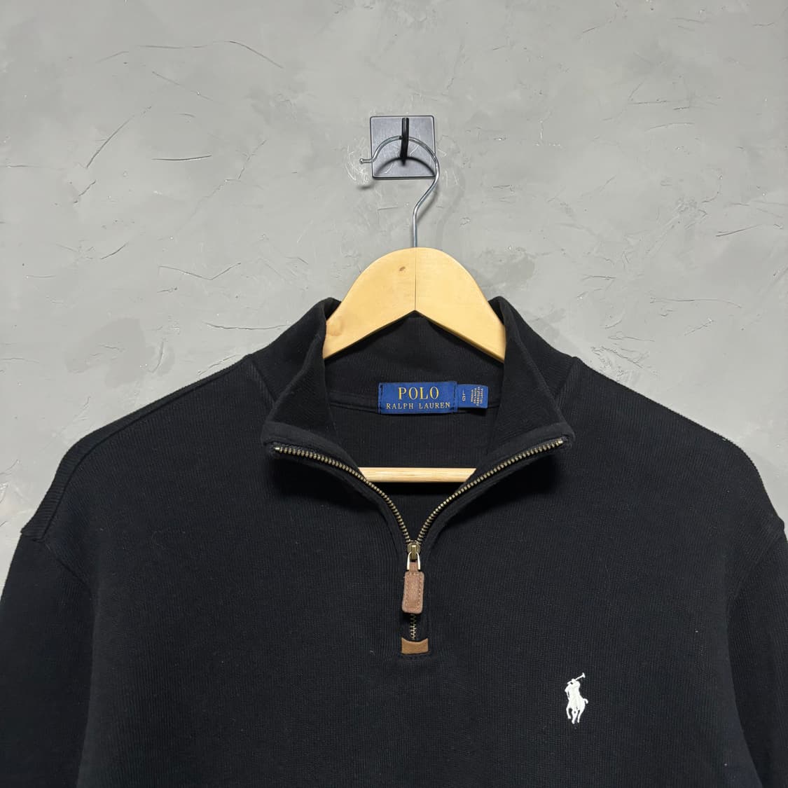 폴로 랄프로렌 신형 니트 반집업 검정 상품이미지2