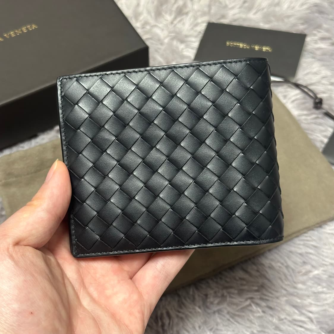 [풀구성] 보테가베네타 인트레이치아토 반지갑 블랙 상품이미지2
