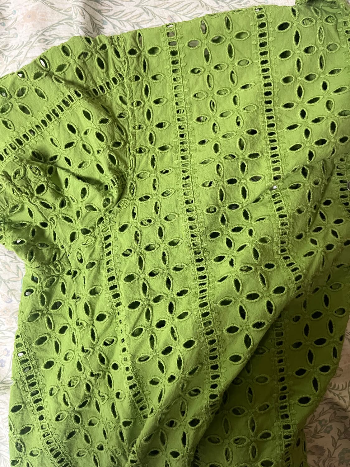 Obey 연두 망사 가디건 상품이미지1