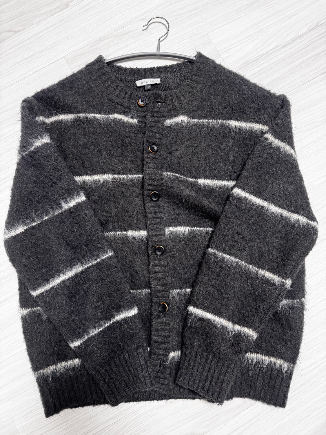 벨리에 브러쉬드 탐 가디건 그레이 상품이미지2