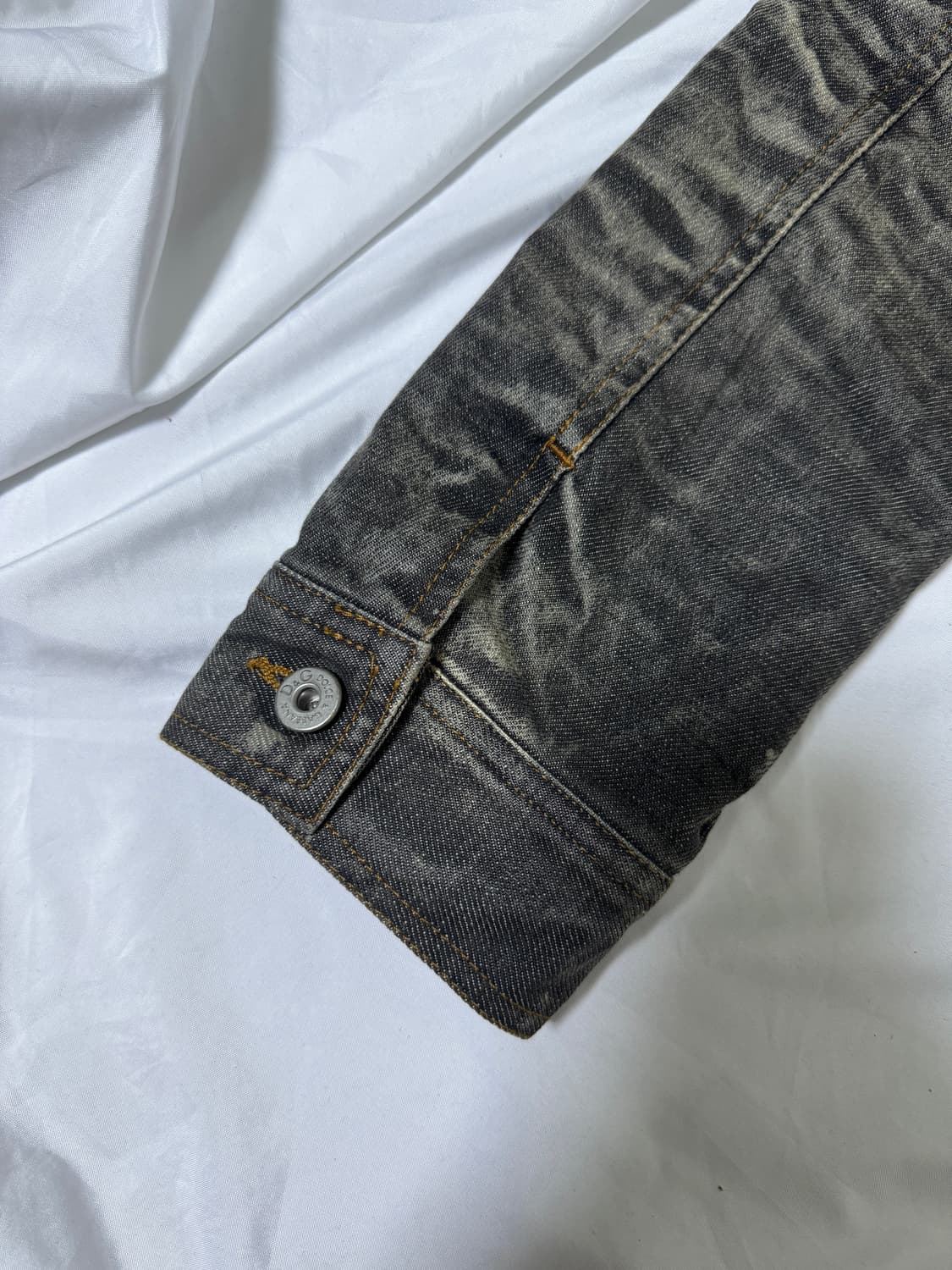 00s 돌체앤가바나 레더 패치 데님 자켓 y2k 상품이미지7