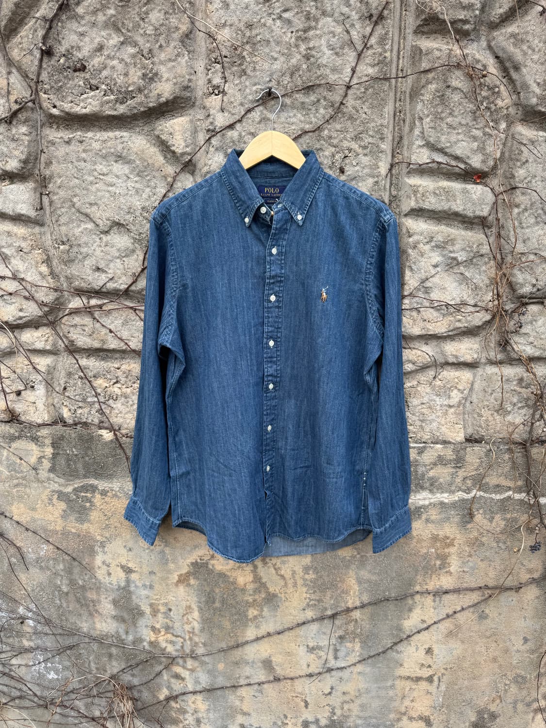 폴로 랄프로렌 빈티지 클래식 핏 데님 셔츠 m 상품이미지1