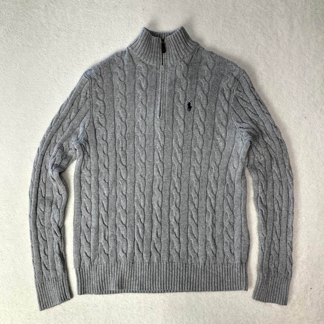 폴로랄프로렌 꽈배기 니트 반집업 상품이미지1