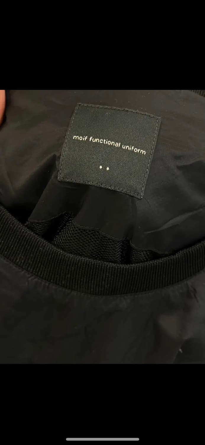 moif 펑셔널 유니폼 블랙 모이프 나일론 맨투맨 미디움 상품이미지1
