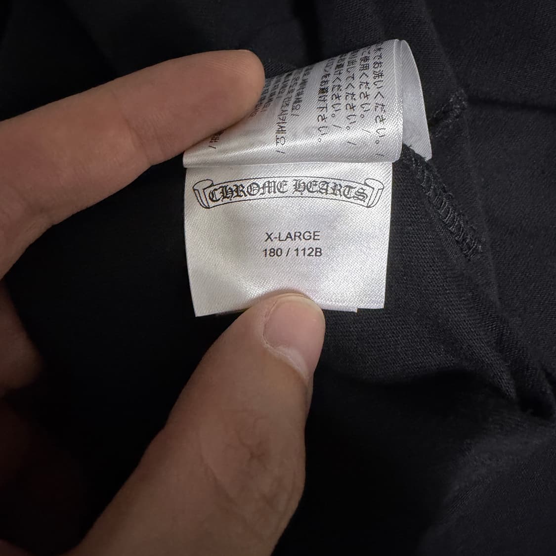 [XL]크롬하츠 넥스크립트 로고 롱슬리브 블랙 상품이미지2