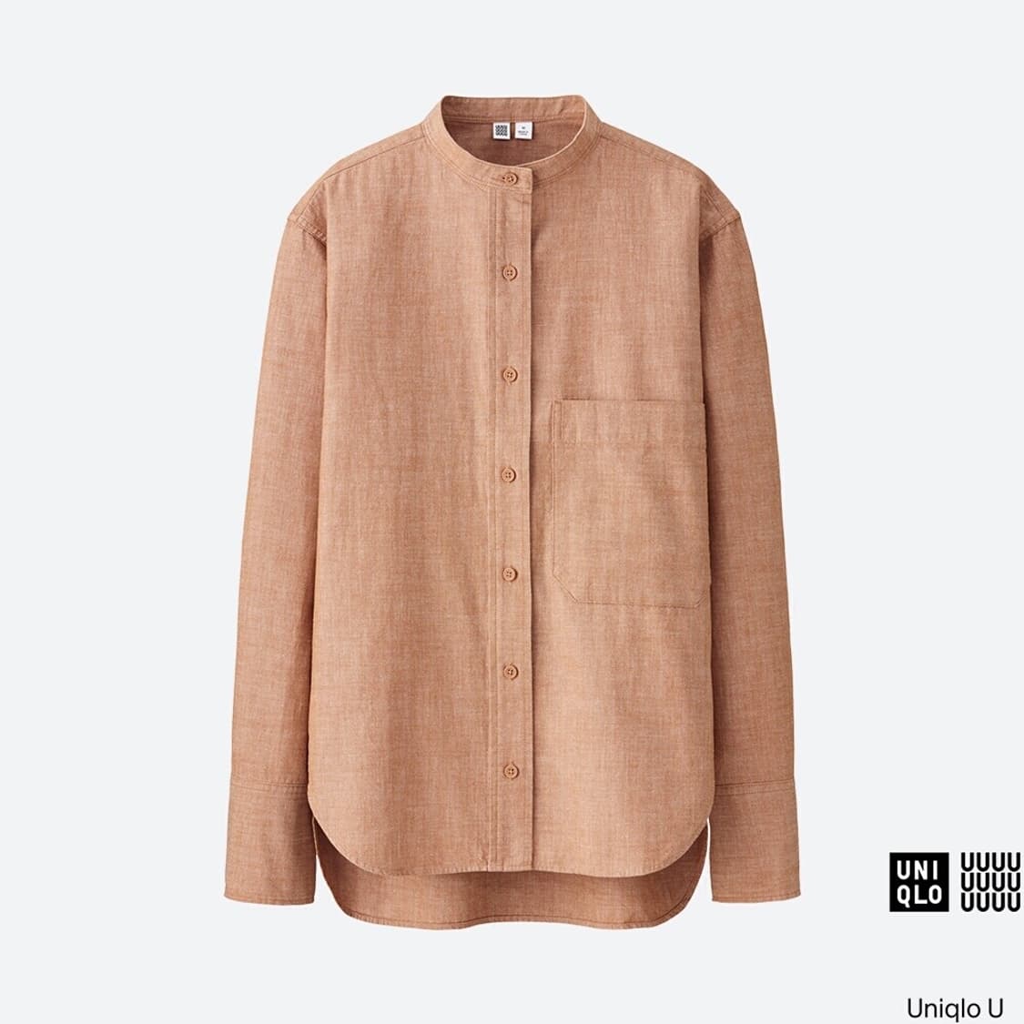 WU Stand Collar Shirt (Brown) 상품이미지1