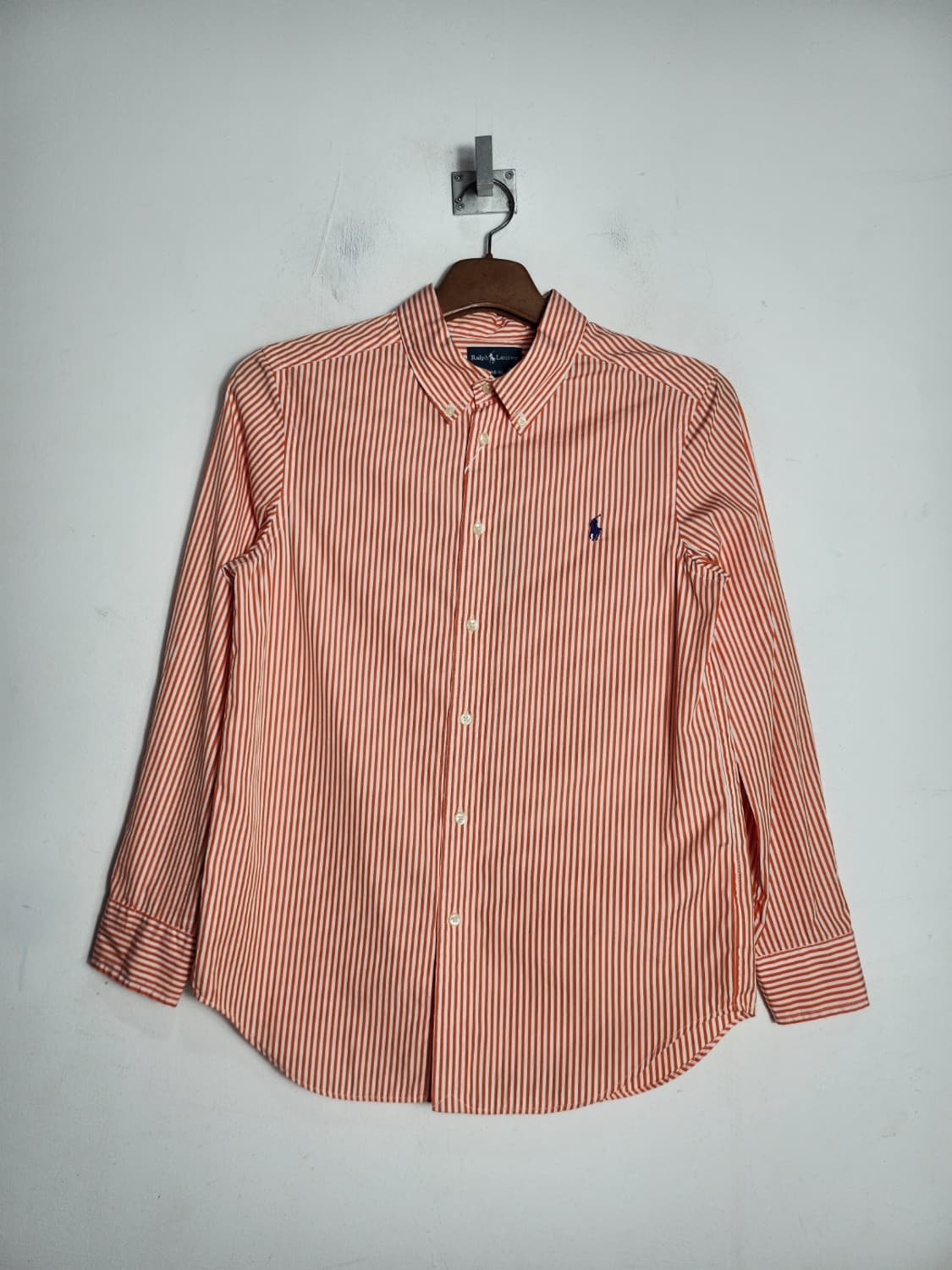 L 폴로 랄프로렌 오렌지색 스트라이프 셔츠 상품이미지1
