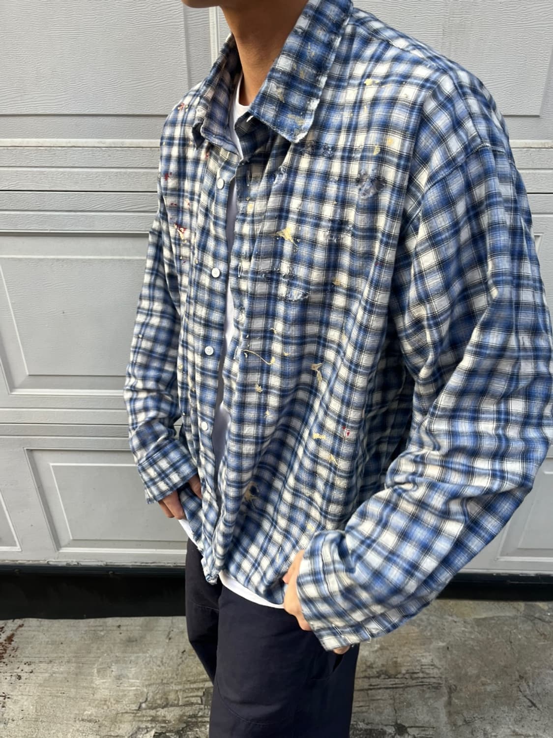 빈티지블루체크셔츠 상품이미지6